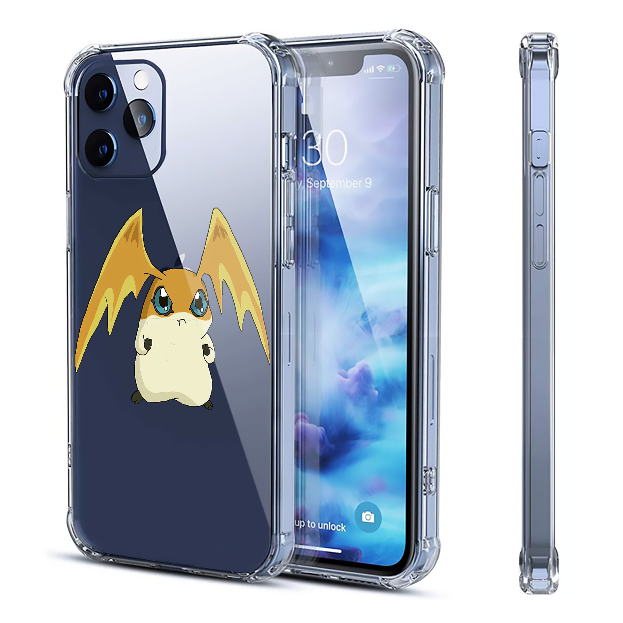 （画像用） Digimon デジタルモンスター/デジモン 【iPhone 12シリーズ対応】透明スマホケース（クリアソフトケース）